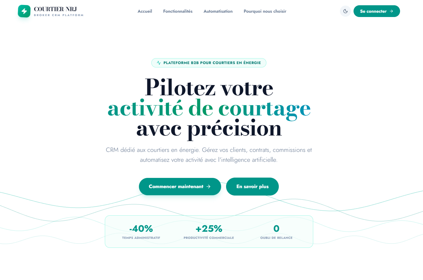 Réalisation SaaS de courtage énergétique — Courtage & automatisation