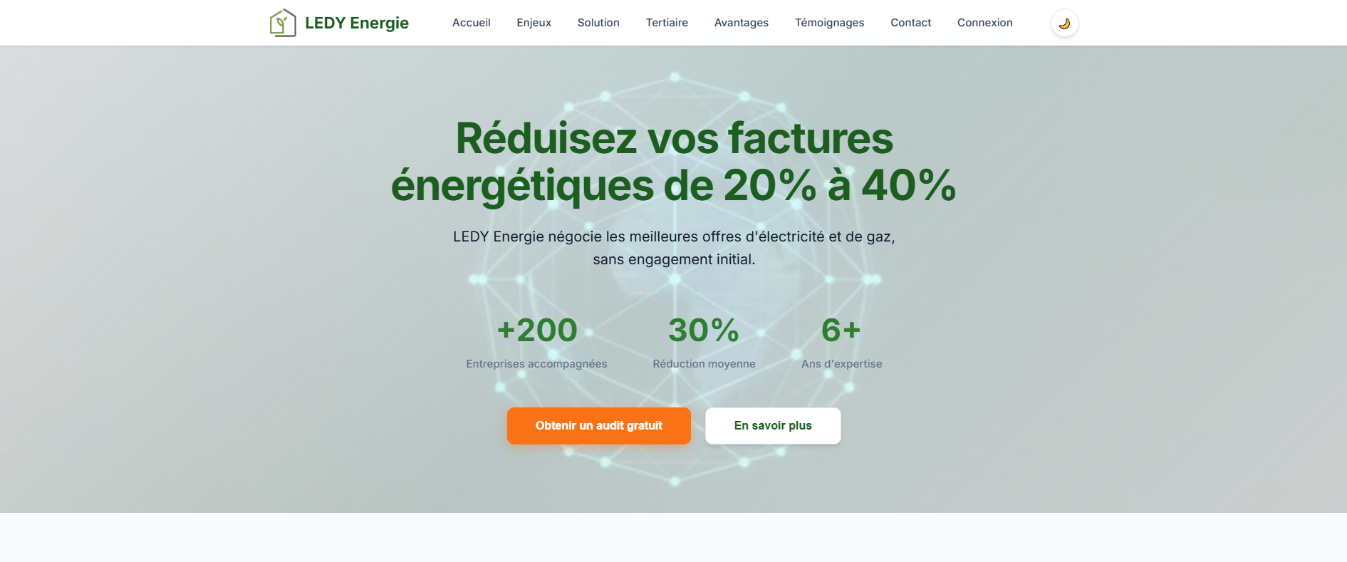 Réalisation LEDY Energie — Énergie & back-office